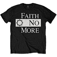 Faith No More koszulka, Classic New Logo Star White on Black, męskie
