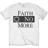 Faith No More koszulka, Classic New Logo Star Black on White, męskie