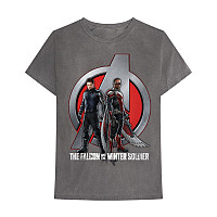 Marvel Comics koszulka, Falcon & Winter Soldier A Logo Grey, męskie