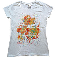 Woodstock koszulka, Splatter Girly White, damskie