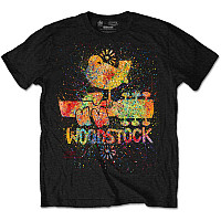 Woodstock koszulka, Splatter Black, męskie