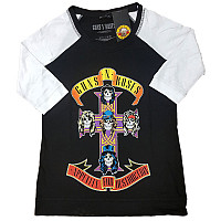 Guns N Roses koszulka, Appetite For Destruction Raglan Black&White, damskie