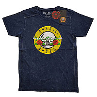 Guns N Roses koszulka, Classic Logo Snow Washed Blue, męskie