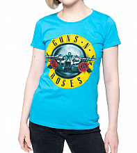 Guns N Roses koszulka, Classic Bullet Powder Blue, damskie