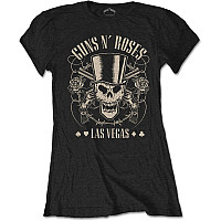 Guns N Roses koszulka, Top Hat Skull & Pistols Las Vegas, damskie