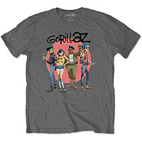 Gorillaz koszulka, Group Circle Rise Grey, męskie