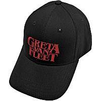 Greta Van Fleet czapka z daszkiem, Red Logo Black
