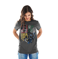 Harry Potter koszulka, Dorm Crest Dark Grey Girly, damskie