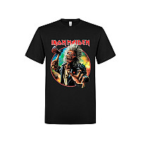 Iron Maiden koszulka, Axe Eddie Red White Circle BP Black, męskie