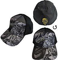Iron Maiden czapka z daszkiem, Piece Of Mind FB Greyscale Black