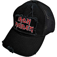 Iron Maiden czapka z daszkiem, Scuffed Logo Mesh Black