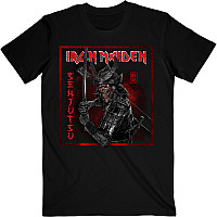 Iron Maiden koszulka, Senjutsu Cover Distressed Red Black, męskie