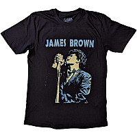 James Brown koszulka, Holding Mic Black, męskie