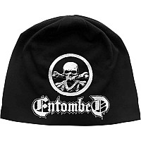 Entombed zimowa bavlněný czapka zimowa, Skull Logo JD Print Black, unisex