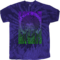 Jimi Hendrix koszulka, Swirly Text Dip-Dye Blue, męskie