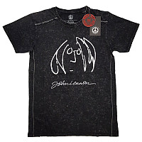 John Lennon koszulka, Self Portrait Snow Washed Black, męskie