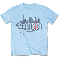 John Lennon koszulka, NYC Skyline Blue, męskie