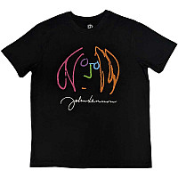 John Lennon koszulka, Self Portrait Full Colour Black, męskie