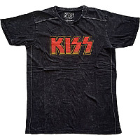 KISS koszulka, Classic Logo Snow Washed Black, męskie