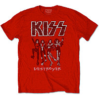 KISS koszulka, Destroyer Sketch Red, męskie