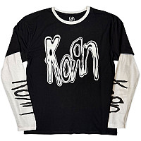 Korn koszulka długi rękaw, Metallic Logo Black & White, męskie