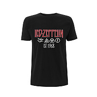 Led Zeppelin koszulka, Symbols Est. 68 Black, męskie