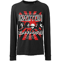 Led Zeppelin koszulka długi rękaw, Japanese Burst Black, męskie