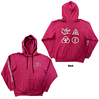 Led Zeppelin bluza, Symbols Zipped BP Maroon Red, męska