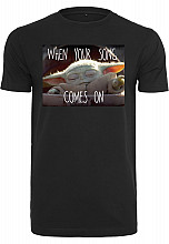 Star Wars koszulka, Baby Yoda Song Black, męskie