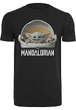 Star Wars koszulka, Baby Yoda Mandalorian Logo Black, męskie