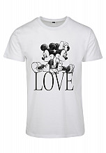Mickey Mouse koszulka, Minnie Loves Mickey Girly White, damskie