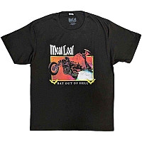 Meat Loaf koszulka, Bat Out Of Hell Rectangle Charcoal Grey, męskie