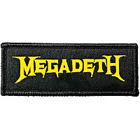 Megadeth tkaná nažehlovačka PES 100 x 30 mm, Logo