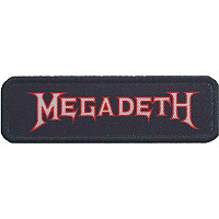 Megadeth tkaná nažehlovačka PES 100 x 20 mm, Logo Outline