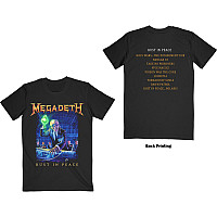 Megadeth koszulka, Rust In Peace 30th Tracklist (Back Print) Black, męskie