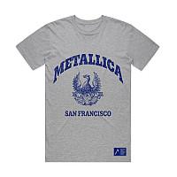 Metallica koszulka, College Crest Grey, męskie