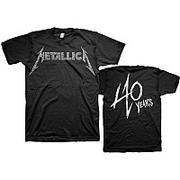 Metallica koszulka, 40th Anniversary Songs Logo Black, męskie