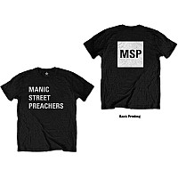 Manic Street Preachers koszulka, Block Logo BP Black, męskie
