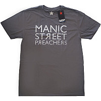 Manic Street Preachers koszulka, Reversed Logo Charcoal Grey, męskie