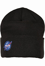NASA zimowa czapka zimowa, NASA Embroidery Logo Black Onesize