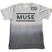 Muse koszulka, Logo Dip Dye White, męskie