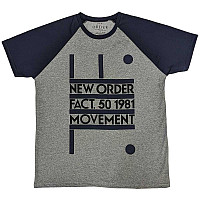 New Order koszulka, Movement Raglan Grey & Navy Blue, męskie