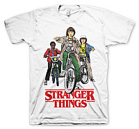 Stranger Things koszulka, Bikes White, męskie