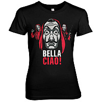 La Casa De Papel koszulka, Bella Ciao! Girly Black, damskie