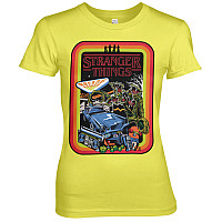 Stranger Things koszulka, Retro Poster Girly Yellow, damskie