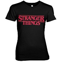 Stranger Things koszulka, Logo Girly Black, damskie