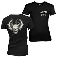 Stranger Things koszulka, Hellfire Club Skull Girly BP Black, damskie