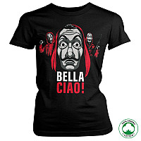 La Casa De Papel koszulka, Bella Ciao! Organic Cotton Girly Black, damskie