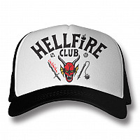 Stranger Things czapka z daszkiem, Hellfire Club Trucker White Black, unisex