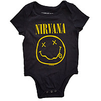 Nirvana niemowlęcy body koszulka, Yellow Smiley Black, dziecięcy